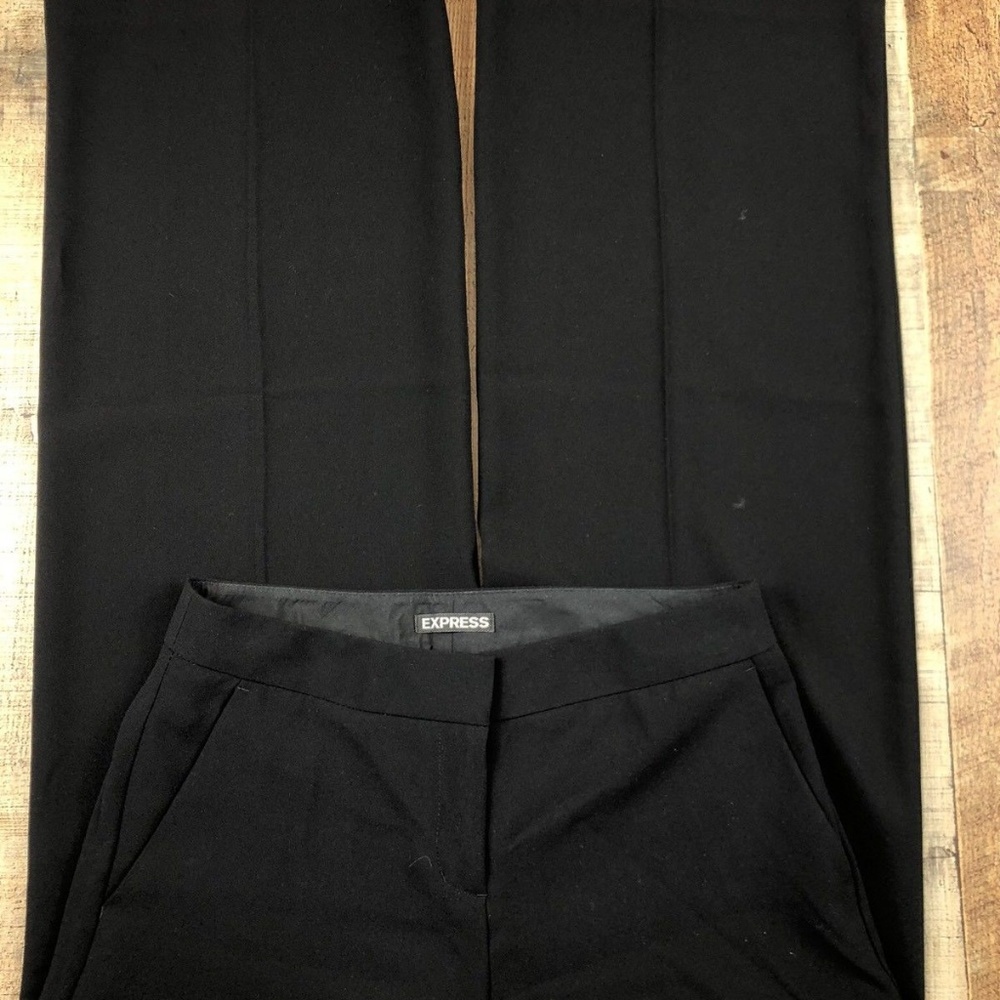 Express Editor Flat Front Boot Leg Pants Cx26 Dk2… - image 5